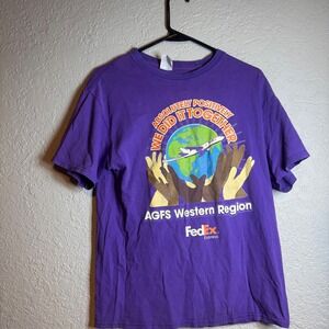 FedEx Express AGFS Western Region T Shirt Purple Mens Medium